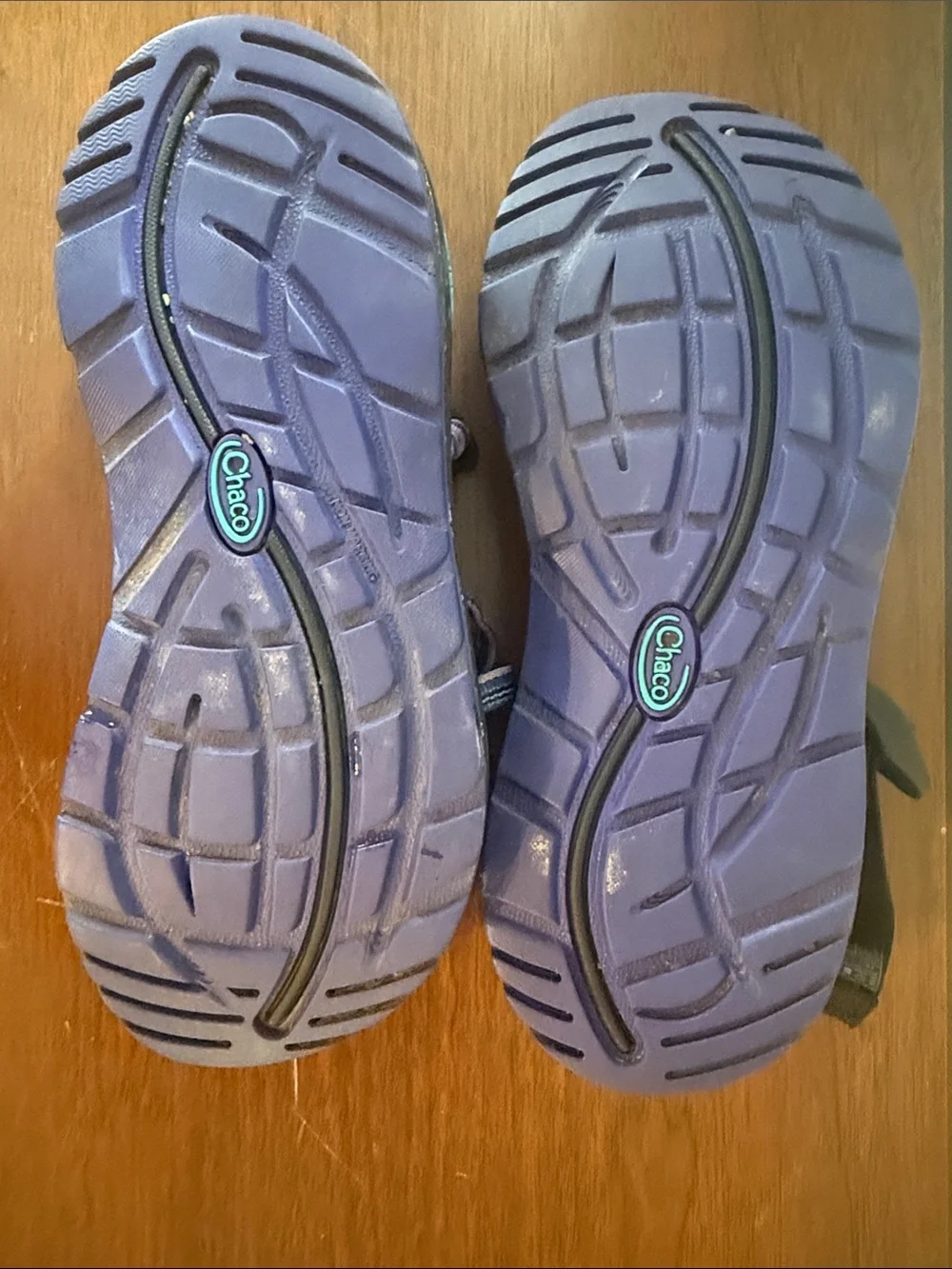 Chaco Purple and Blue Strappy Sandals - Picture 3 of 5